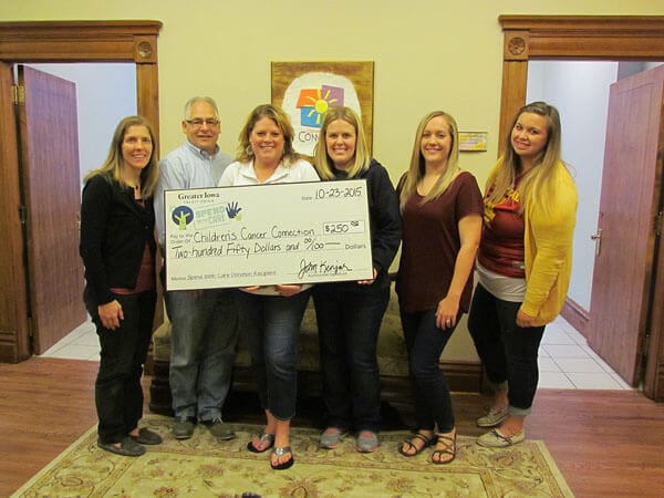 Children's Cancer Connection receives their $250 donation